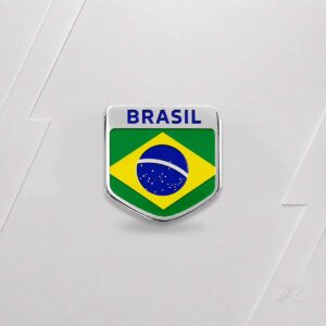 Emblema Bandeira Brasil Alto Relevo 5 x 5 cm (Unidade)