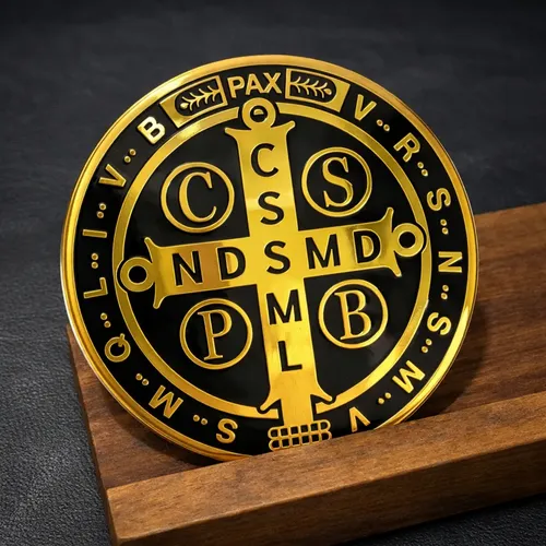 Emblema São Bento Alto Relevo - Imagem 4