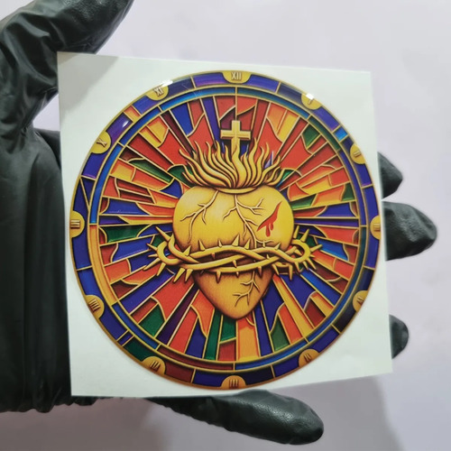 Adesivo Resinado Coração Sagrado - Imagem 3