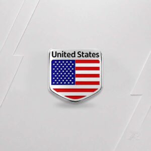 Emblema Bandeira Estados Unidos Alto Relevo 5 x 5 cm (Unidade)