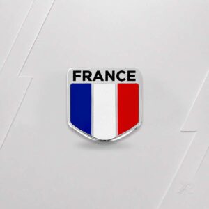 Emblema Bandeira França Alto Relevo 5 x 5 cm (Unidade)