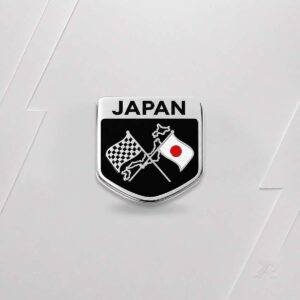 Emblema Bandeira Japão Alto Relevo 5 x 5 cm (Unidade)