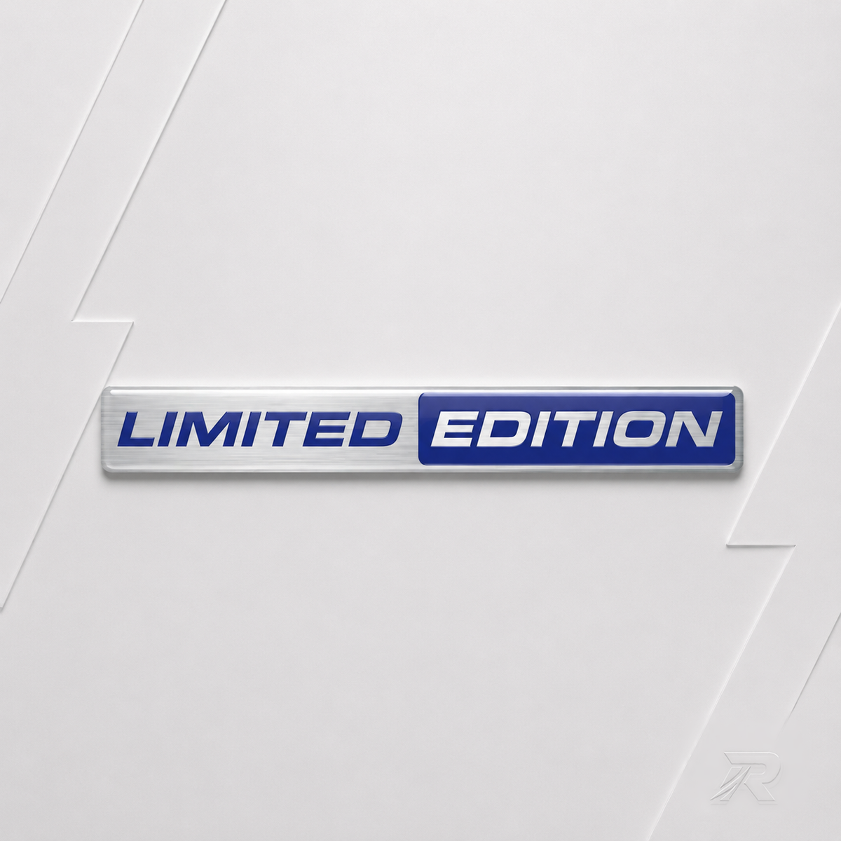 Emblema Limited Edition Premium Azul / Prata Escovado