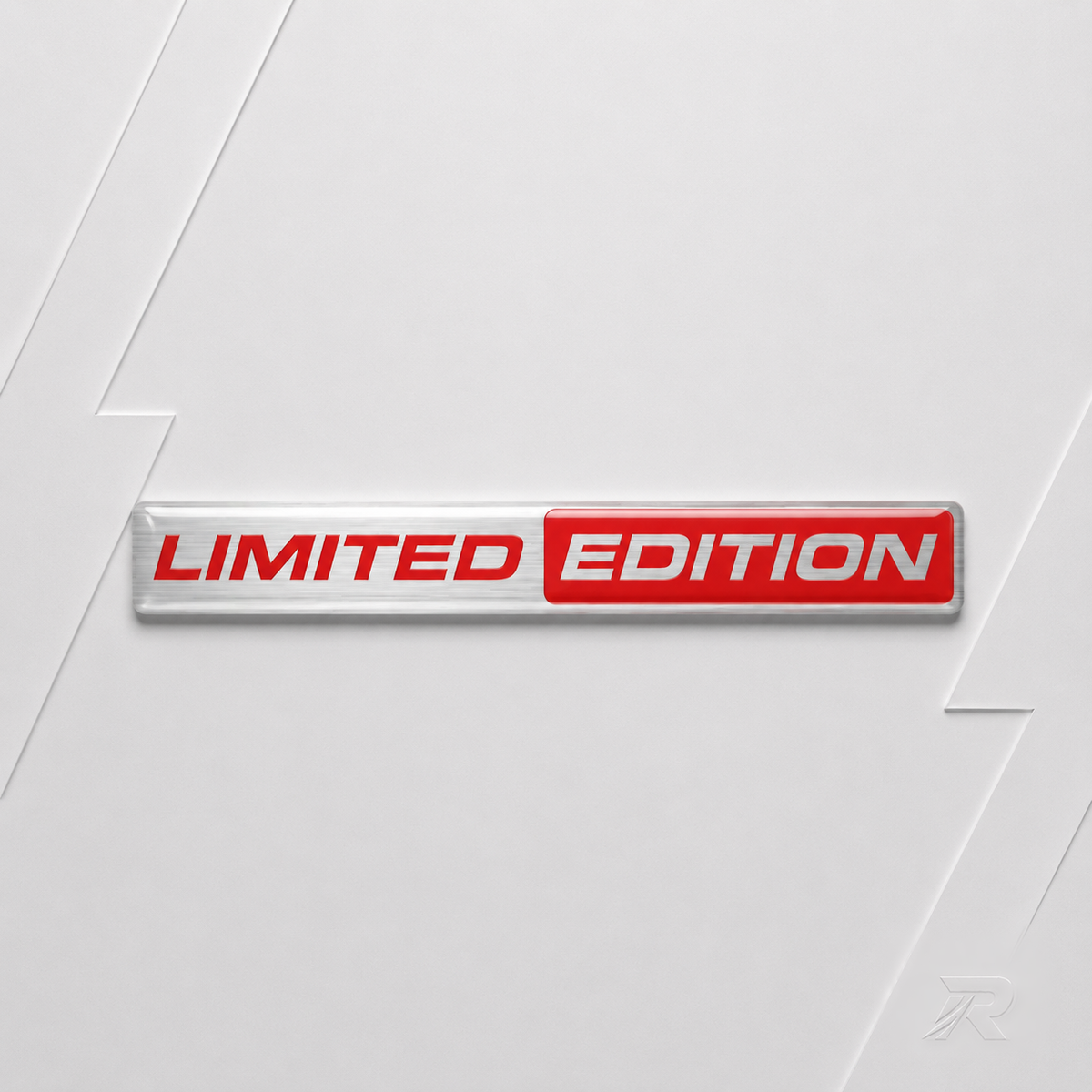 Emblema Limited Edition Premium Vermelho / Prata Escovado